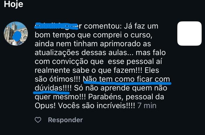 Depoimento de aluno