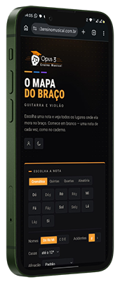 Mockup do aplicativo O Mapa do Braço